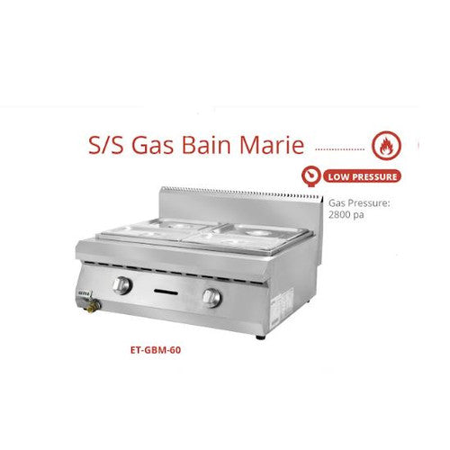 ET-GBM 60 S/S Gas Bain Marie