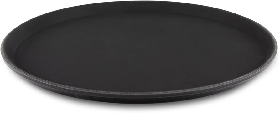 Black Round Anti Skid Tray 40cm