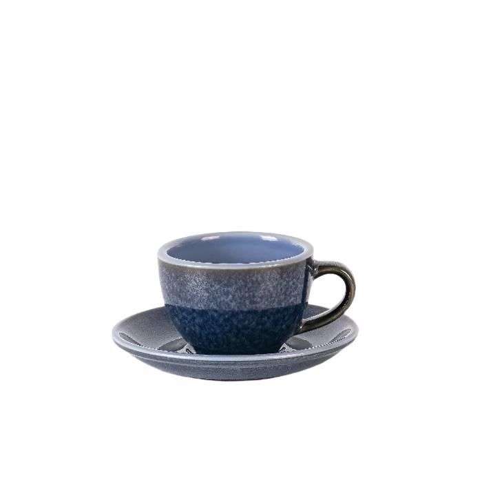 Cangkir dan tatakan kopi Serena Blue 7 oz