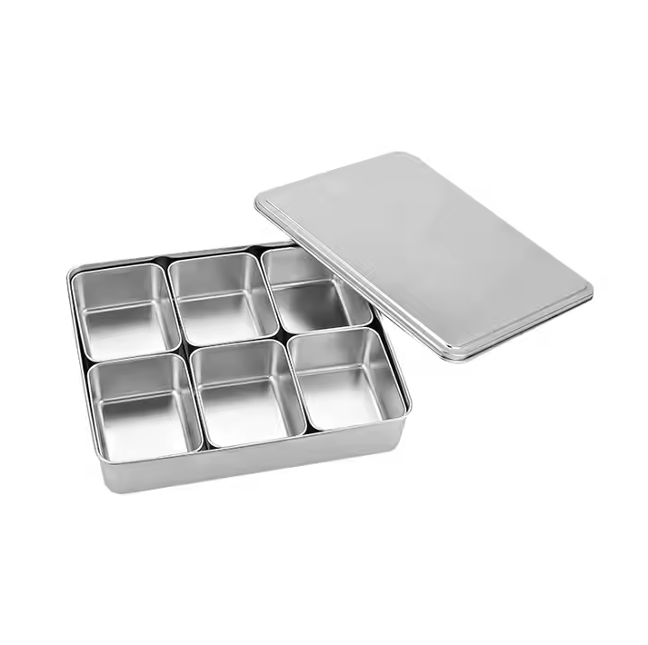 S/S Condiment Bento 6 Sheet