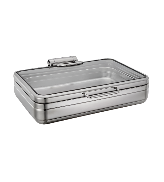 Chafing Dish Body 1/2 with Glass Window Porcelain