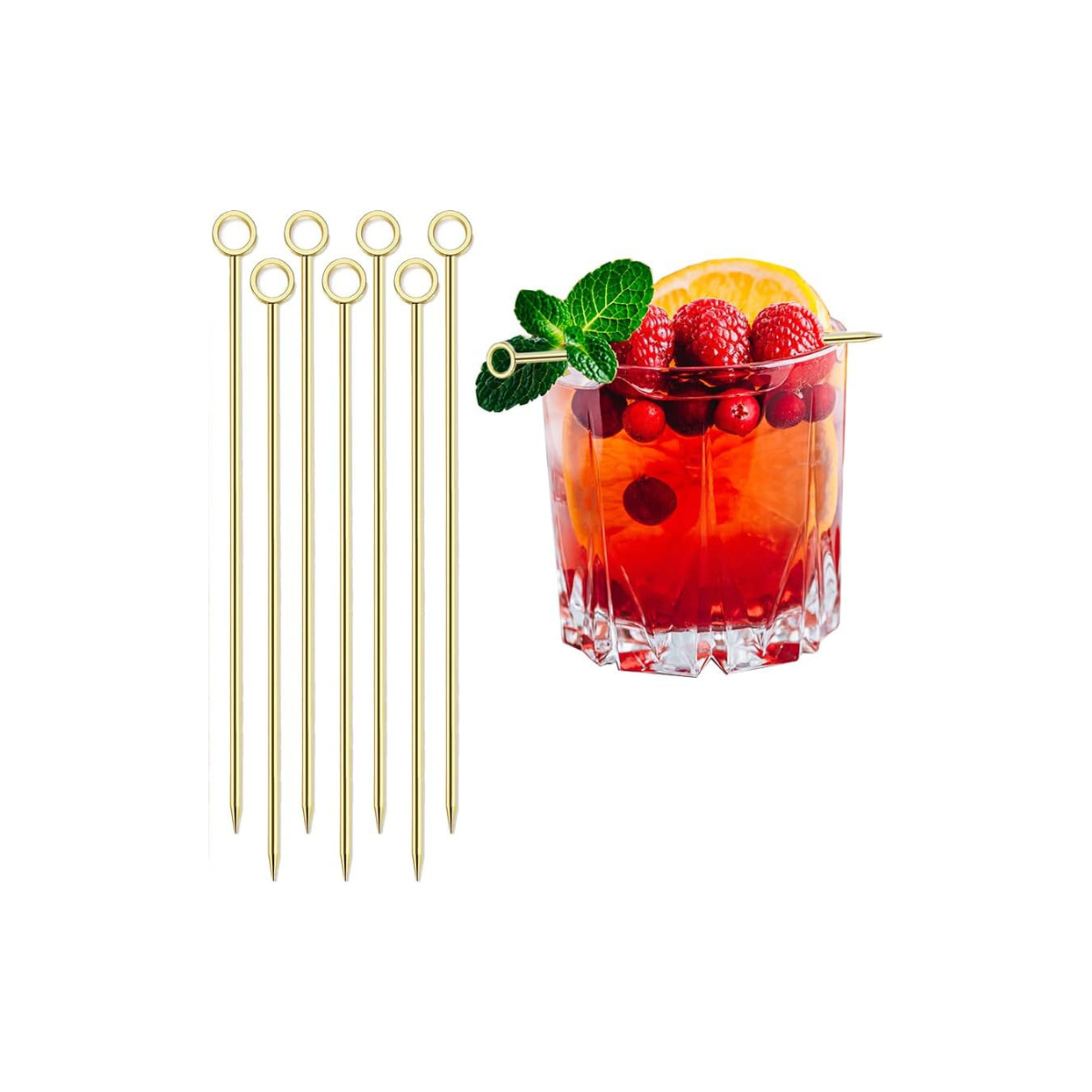 Кольцо для украшения коктейльного набора JUWI из нержавеющей стали - J-105 золотистое