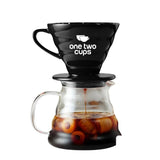 Coffee Filter Dripper V60 Black 1-4 cups