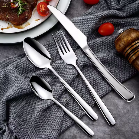 Elegance Silver Cutlery Set - 4 Pcs