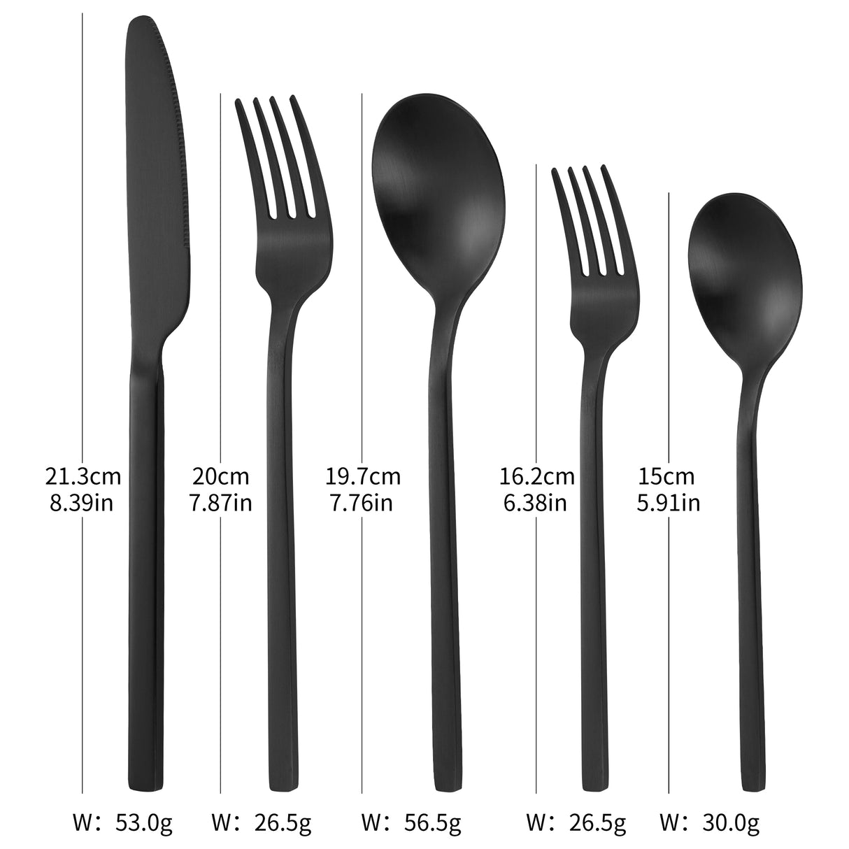 Noir Black 5pcs Set