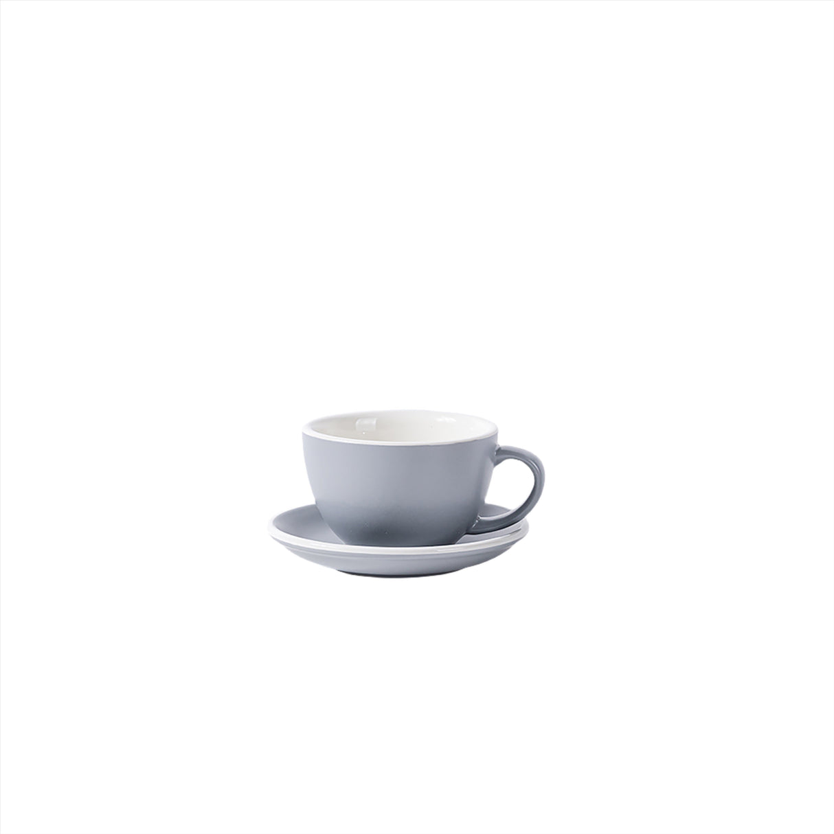 Slate Grey Latte Cup and Saucer 12oz