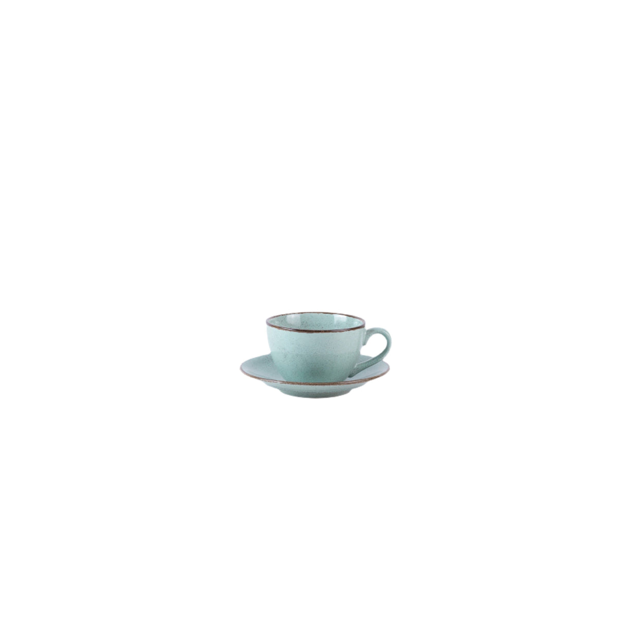 Pedra Rocha Green Latte Cup and Saucer 320ml