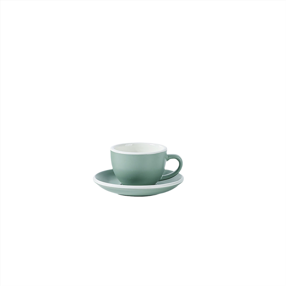 Coffee Cup and Saucer Green 7oz