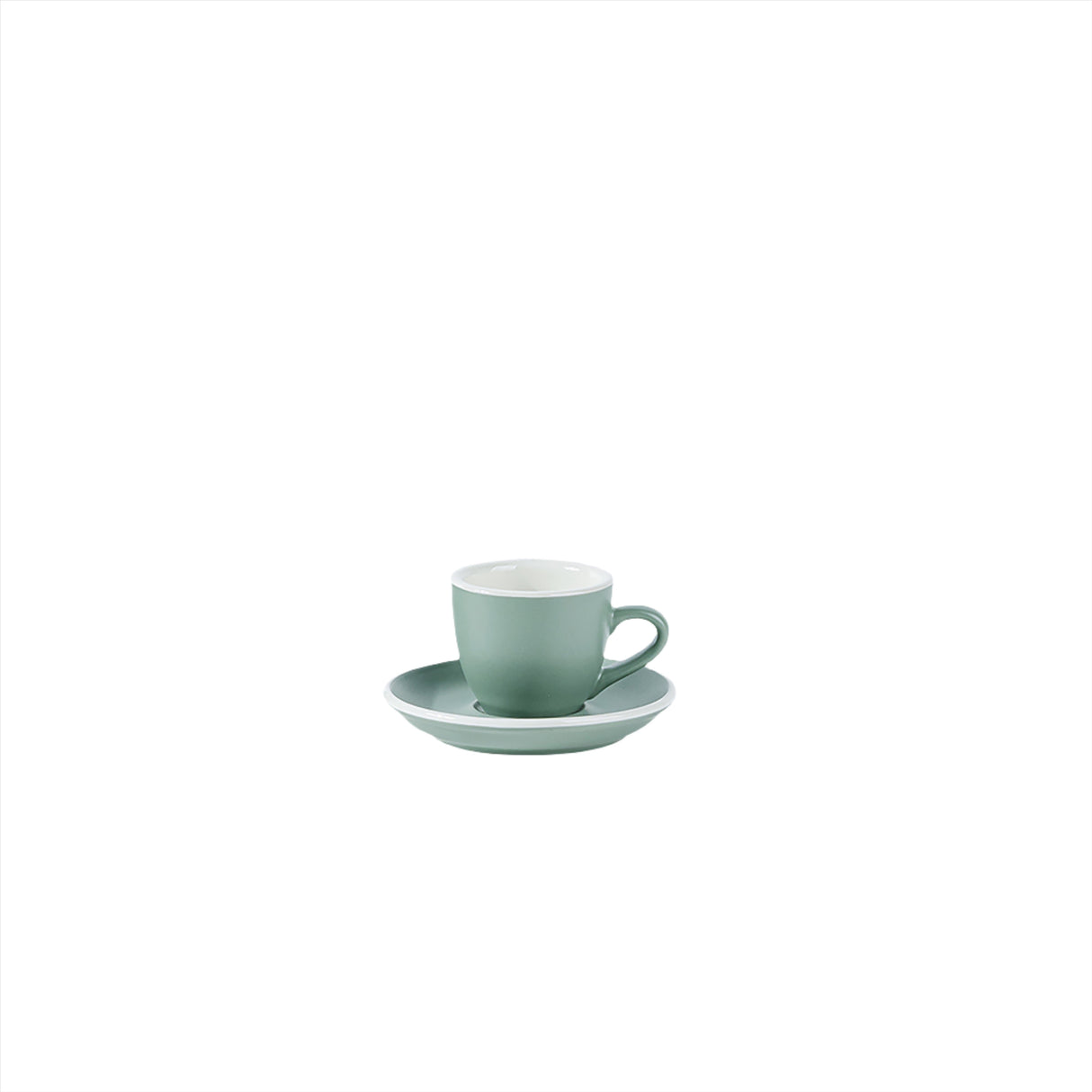 Espresso Cup and Saucer Green 3oz