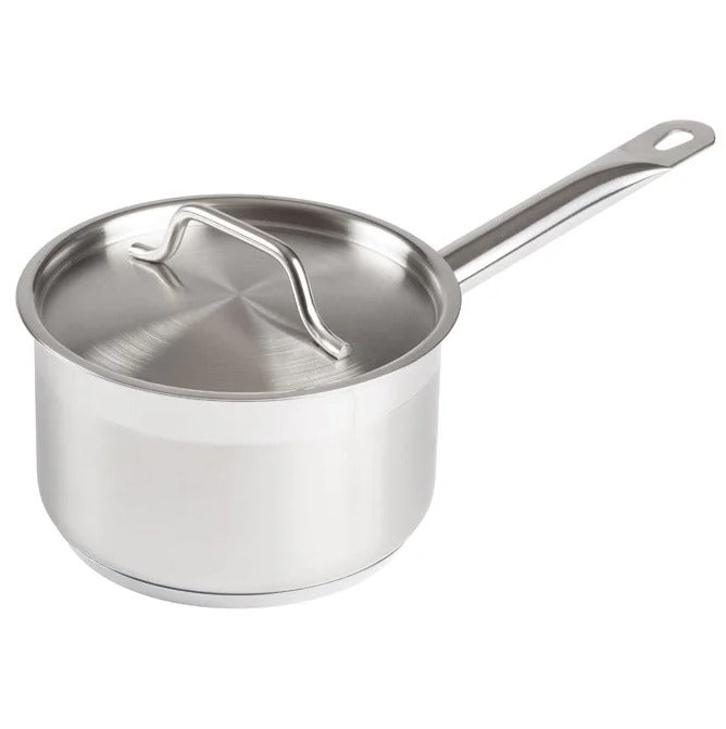 Stainless Deep Sauce Pan With Lid D.16 x H.9,5 cm