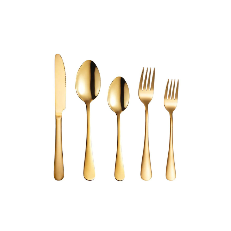 Classic Gilded Cutlery Set - 5 pcs