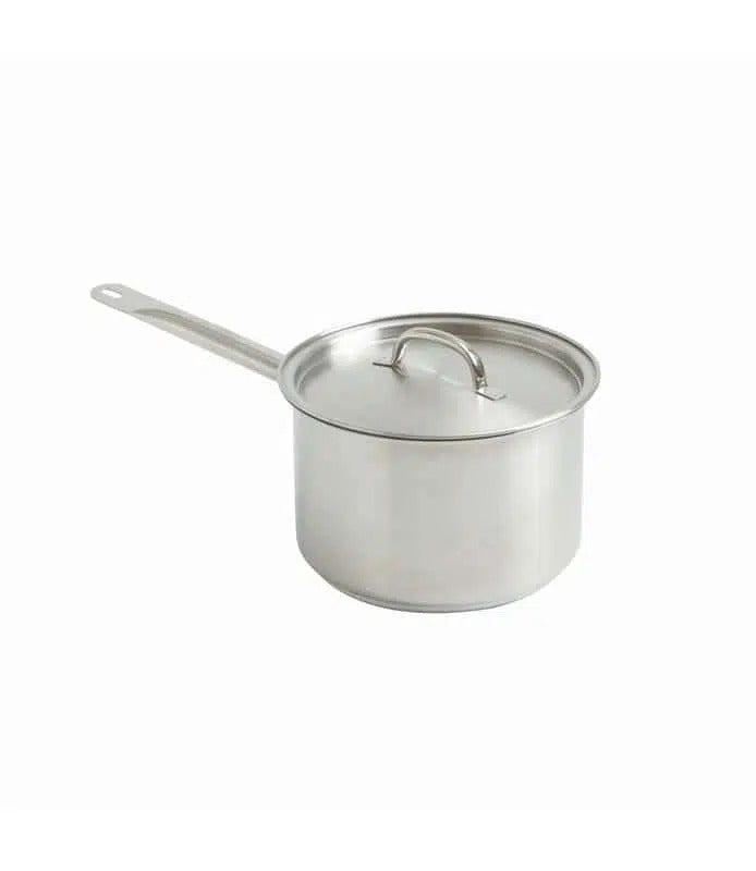 Stainless Deep Sauce Pan With Lid D.12 x H.7,5 cm