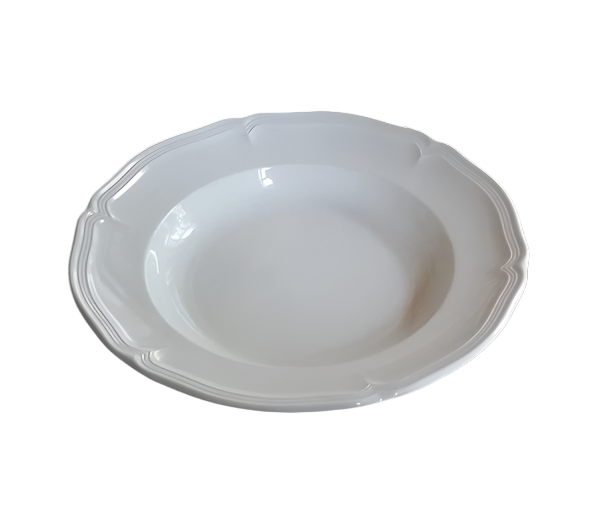 Baroque Soup Plate White