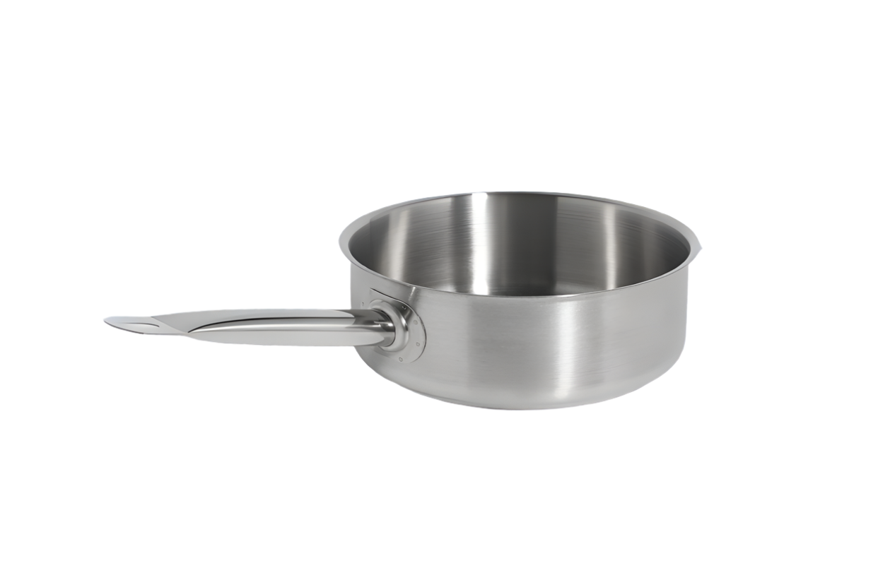 Stainless Steel Tri-ply Sauce Pan With Lid D.16 x H.6 cm