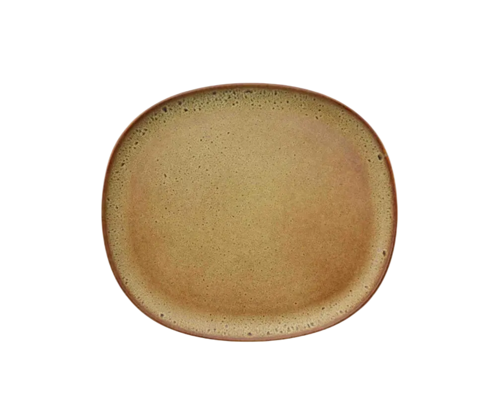 Dinner Plate  Beige Oval Big