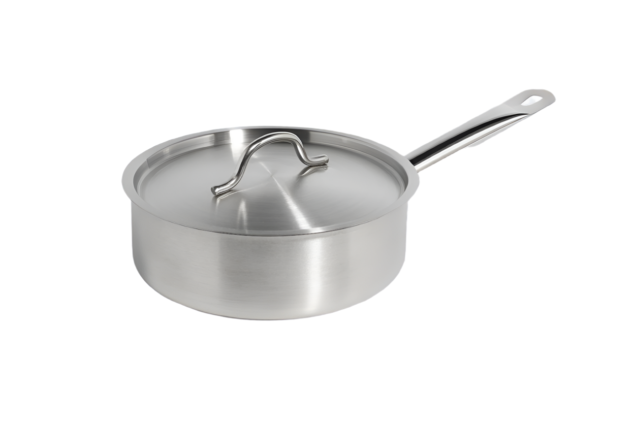 Stainless Steel Tri-ply Sauce Pan With Lid D.16 x H.6 cm