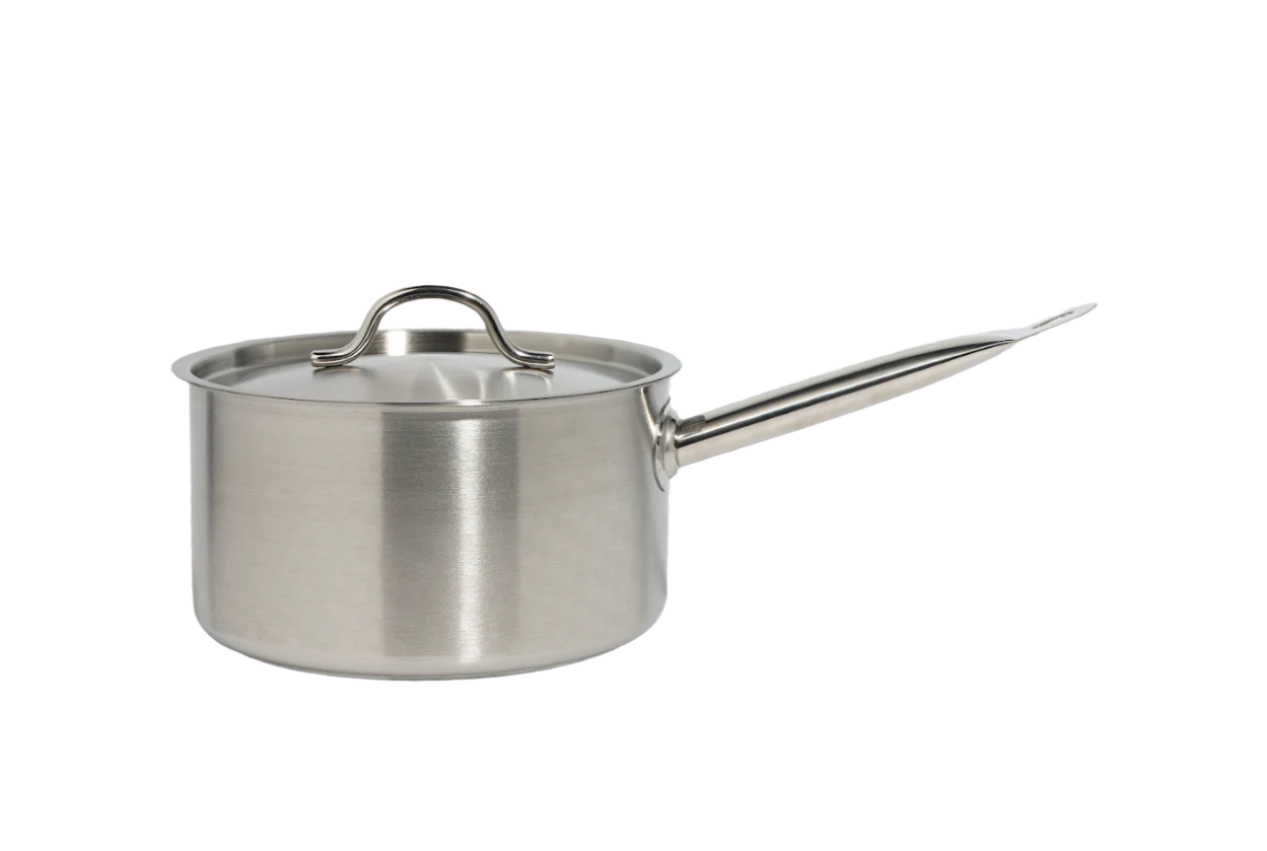 Stainless Steel Tri-ply Deep Sauce Pan With Lid D.12 x H.7,5 cm