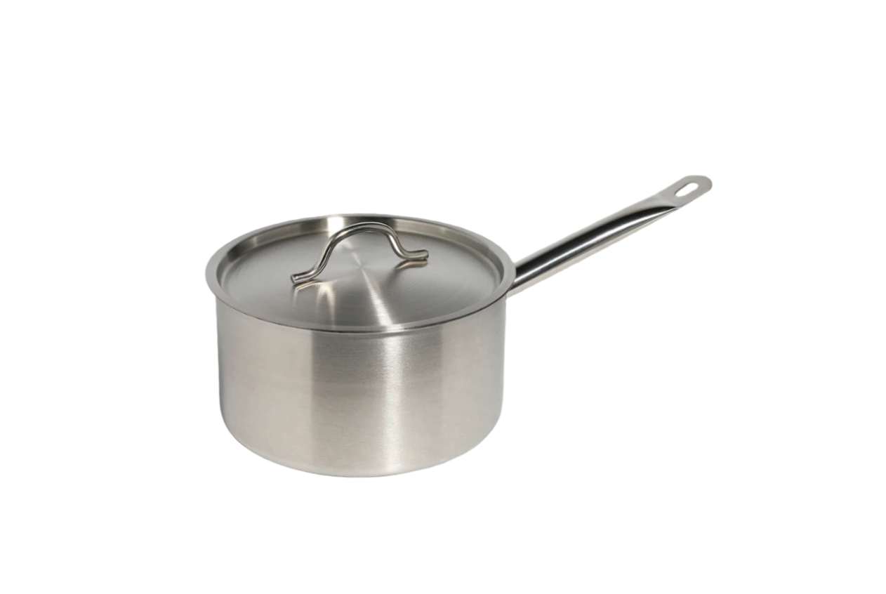 Stainless Steel Tri-ply Deep Sauce Pan With Lid D.12 x H.7,5 cm