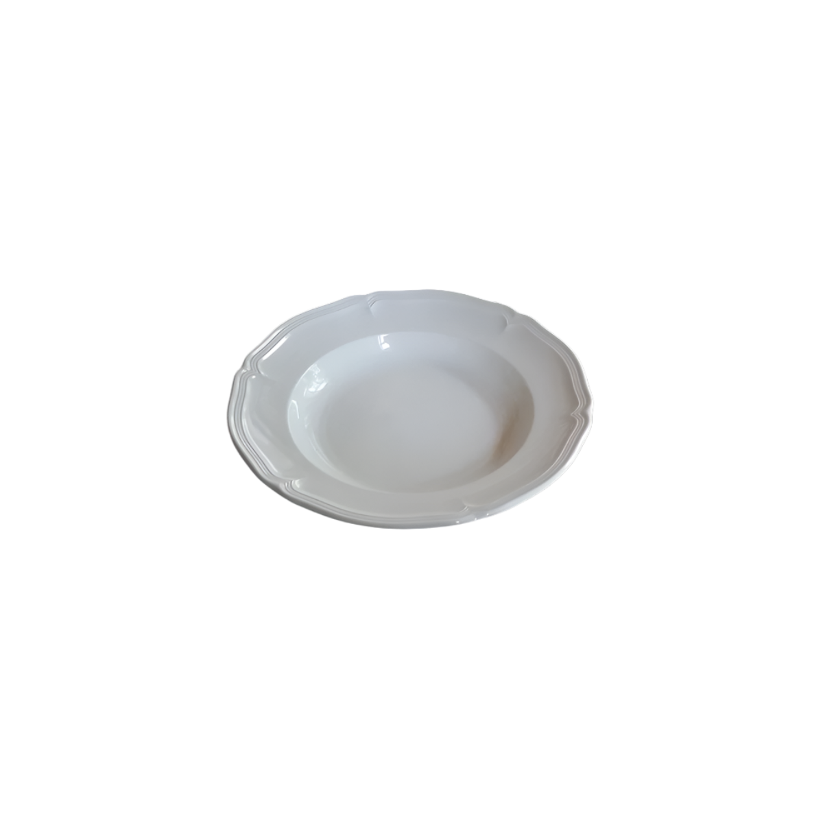 Baroque Soup Plate White