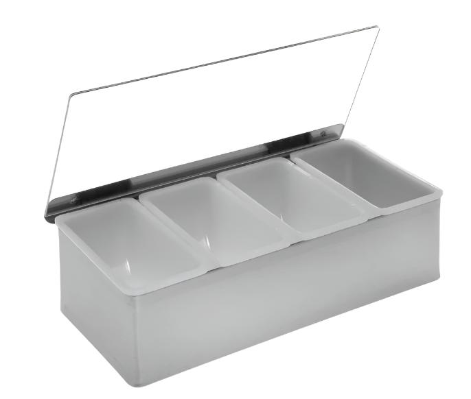 Stainless Condiment Holder 4 Slots