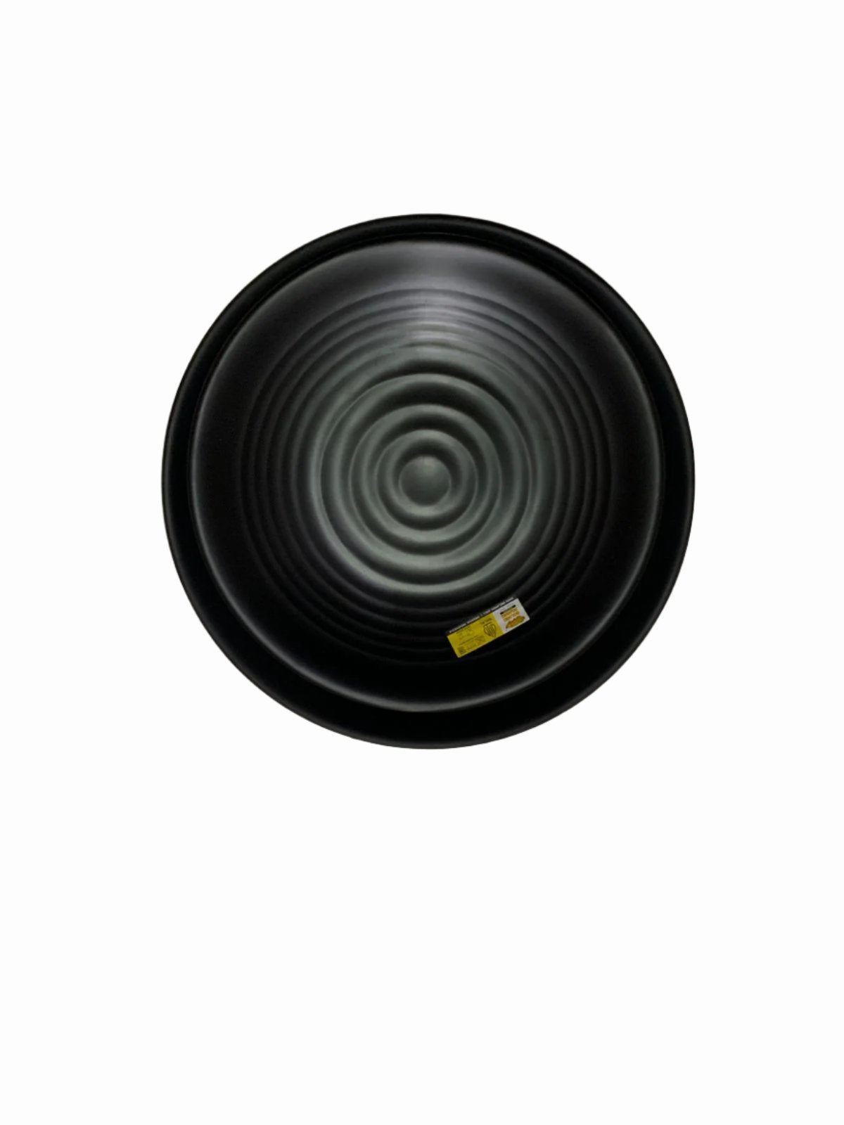 Round Black Melamine Plate 6"