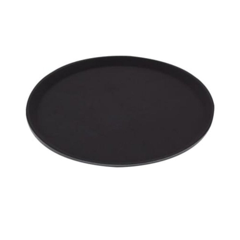 Black Round Anti Skid Tray 35cm