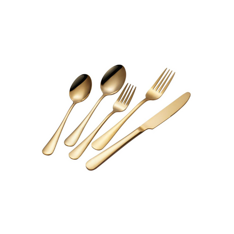 Classic Gilded Cutlery Set - 5 pcs