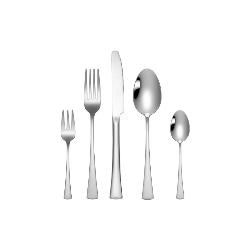 Modern Silver Cutlery Set - 5 Pcs